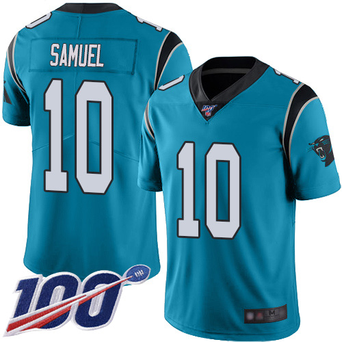 Carolina Panthers Limited Blue Youth Curtis Samuel Alternate Jersey NFL Football #10 100th Season Vapor Untouchable->women nfl jersey->Women Jersey